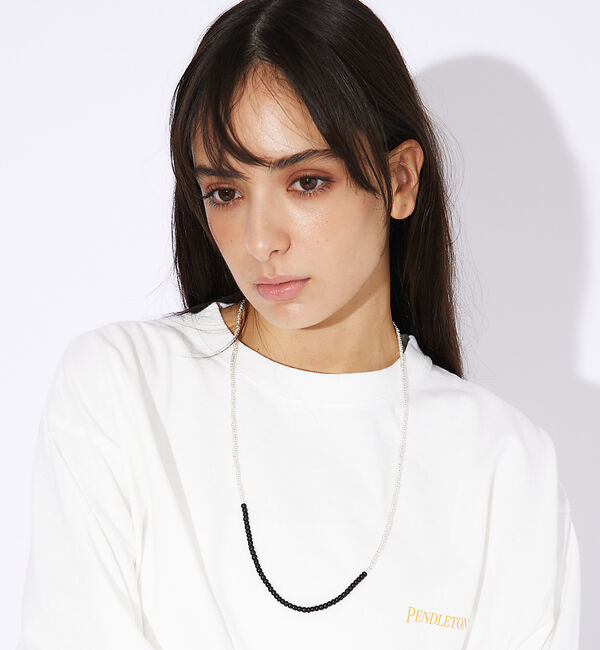 ABAHOUSE「Handmade Thailand SILVER & beads  neckla」|ネックレス|ブラック