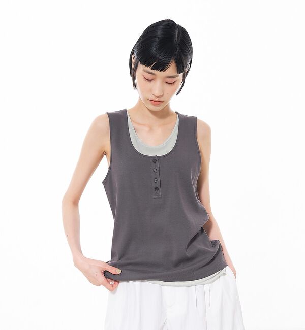NOMINE「ドッキングレイヤード ヘンリーネック タンクトップ」|キャミソール|
