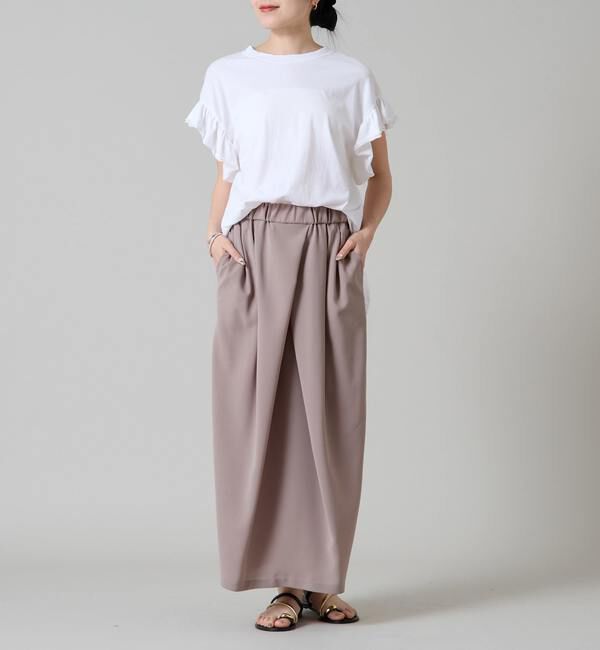 Liesse「袖フリルノースリーブカットソー」|Tシャツ・カットソー|