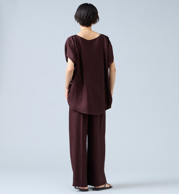 Liesse「《定番》麻調タックワイドパンツ（セットアップ可）」|その他|