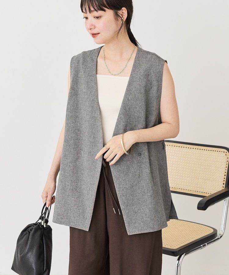 AMERICAN HOLIC「【接触冷感・イージーケア】ベルト付きジレ」|その他|Gray Mixture