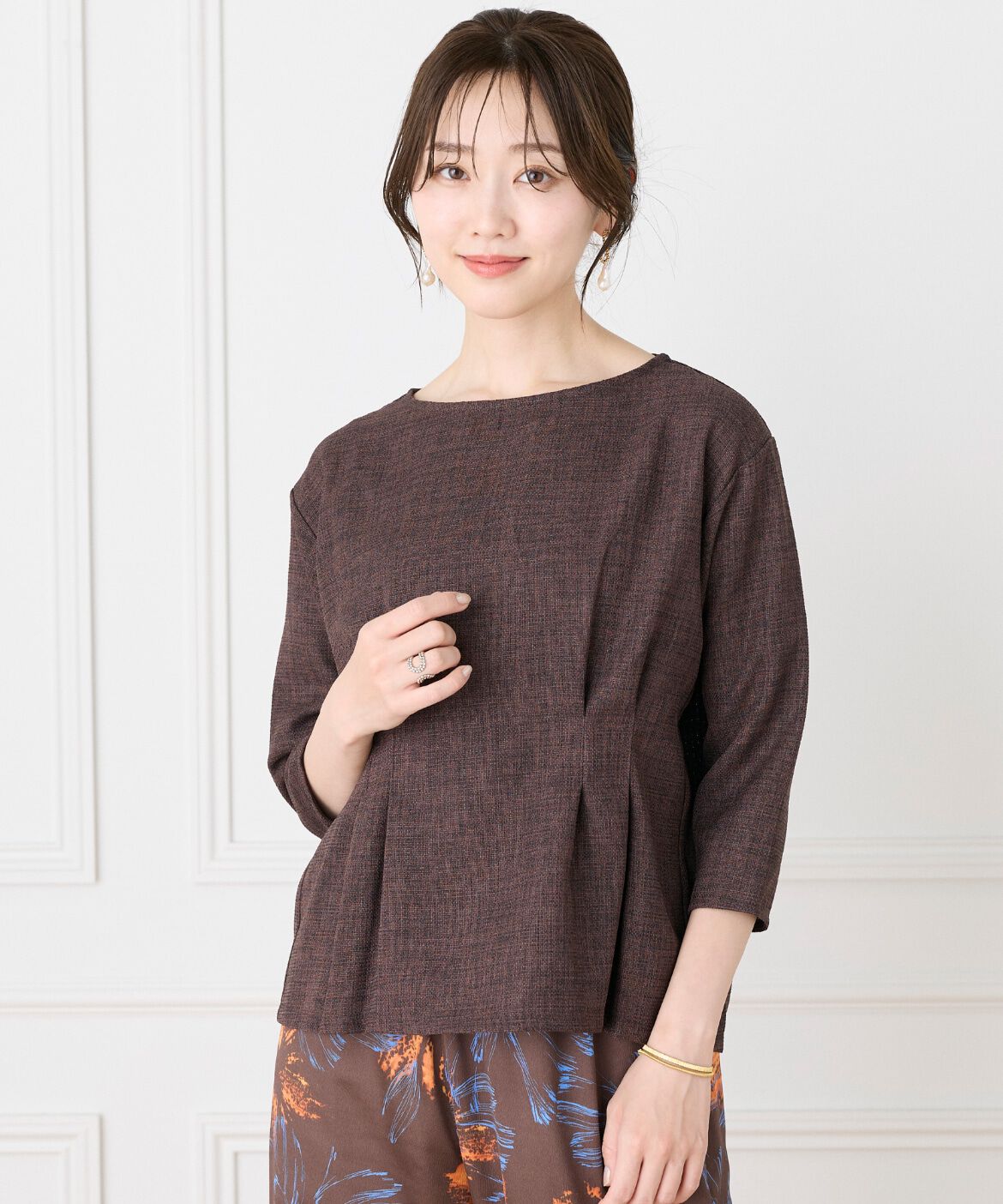 7-IDconcept.「《大きいｻｲｽﾞ》ﾌﾛﾝﾄﾀｯｸﾌﾟﾙｵｰﾊﾞｰ《日本製》|涼やかに」|Tシャツ・カットソー|