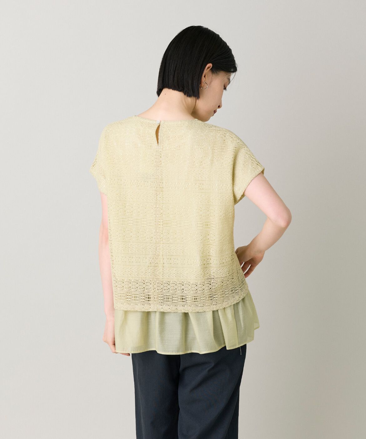 7-IDconcept.「シアードッキングレースプルオーバー」|Tシャツ・カットソー|