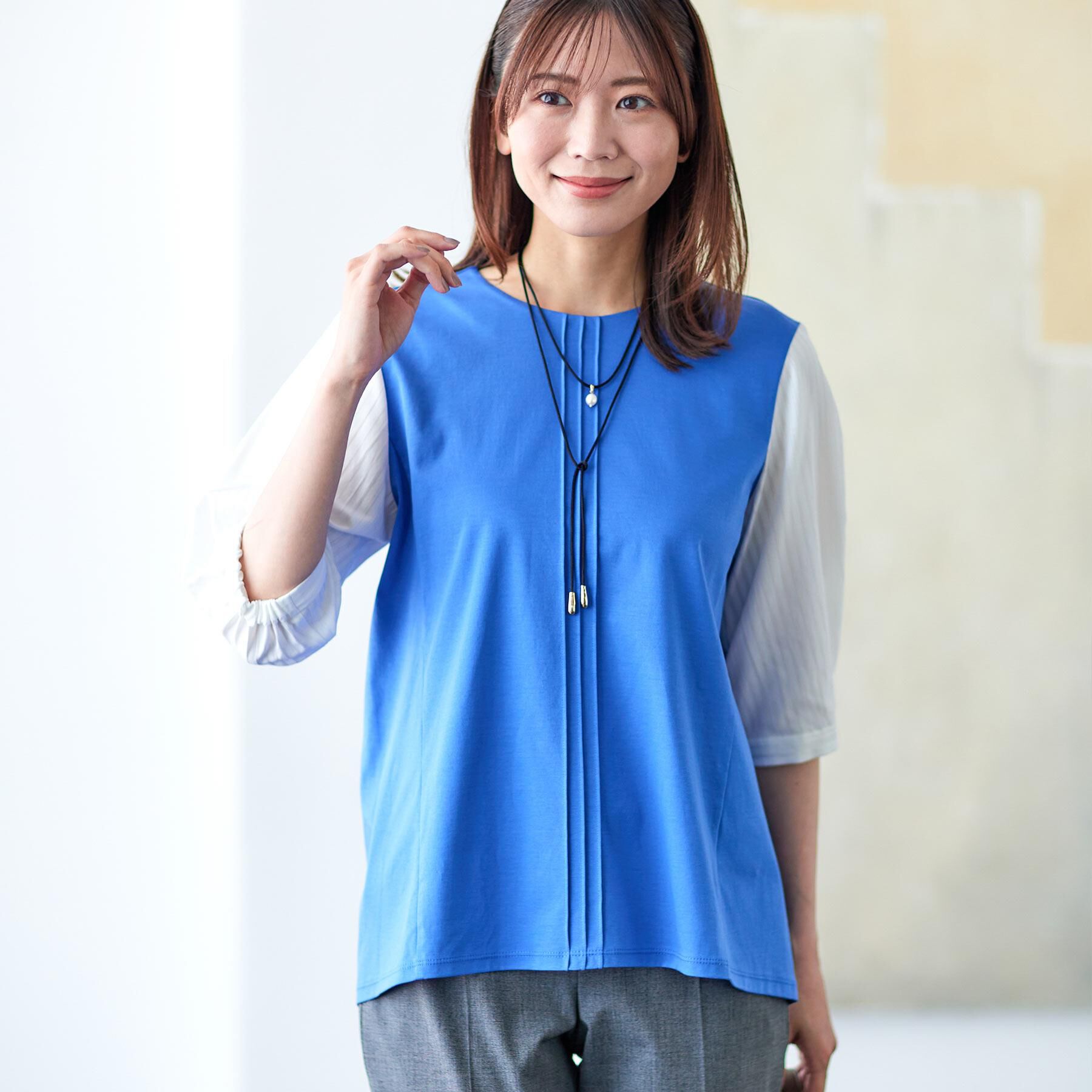 Reflect「【体型カバー／腰周りカバー】長め丈プルオーバージャージ」|Tシャツ・カットソー|