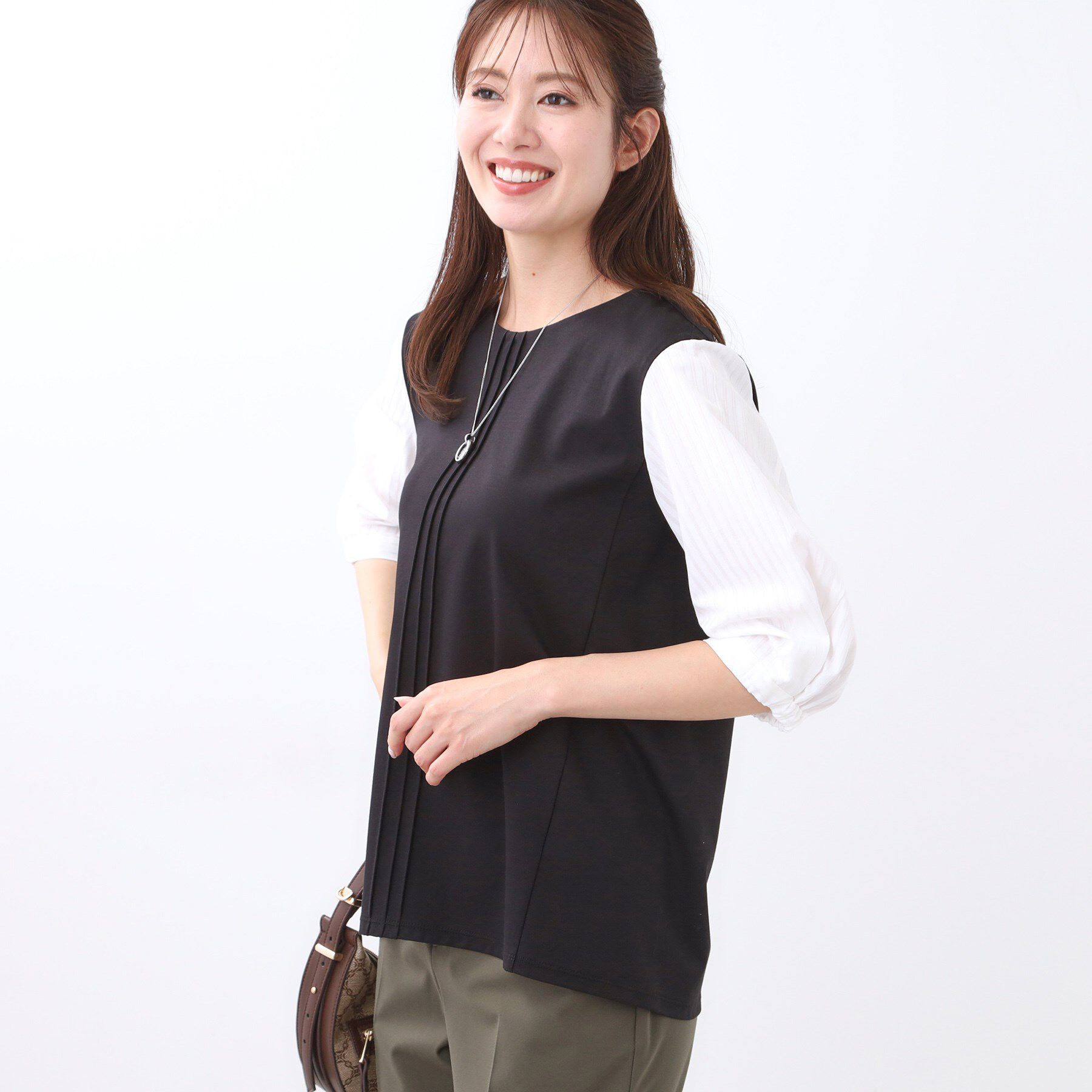 Reflect「【体型カバー／腰周りカバー】長め丈プルオーバージャージ」|Tシャツ・カットソー|