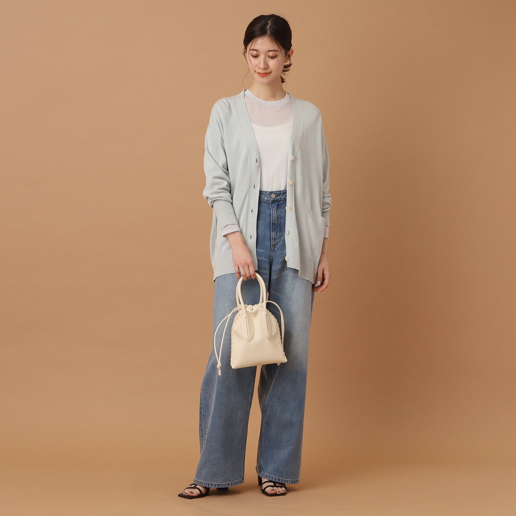 DRESSTERIOR「ヴィンテージ加工ワイドデニムパンツ」|デニム|