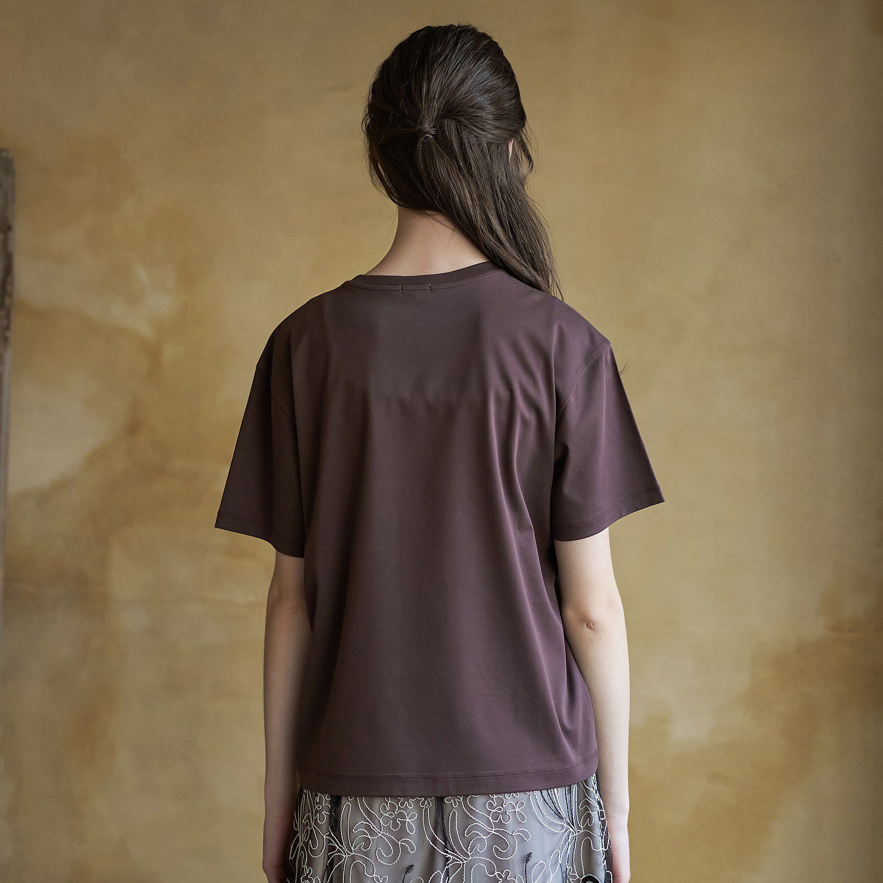 DRESSTERIOR「【接触冷感／抗菌防臭／消臭】アイスクリアコットンフレンチロゴT」|Tシャツ・カットソー|