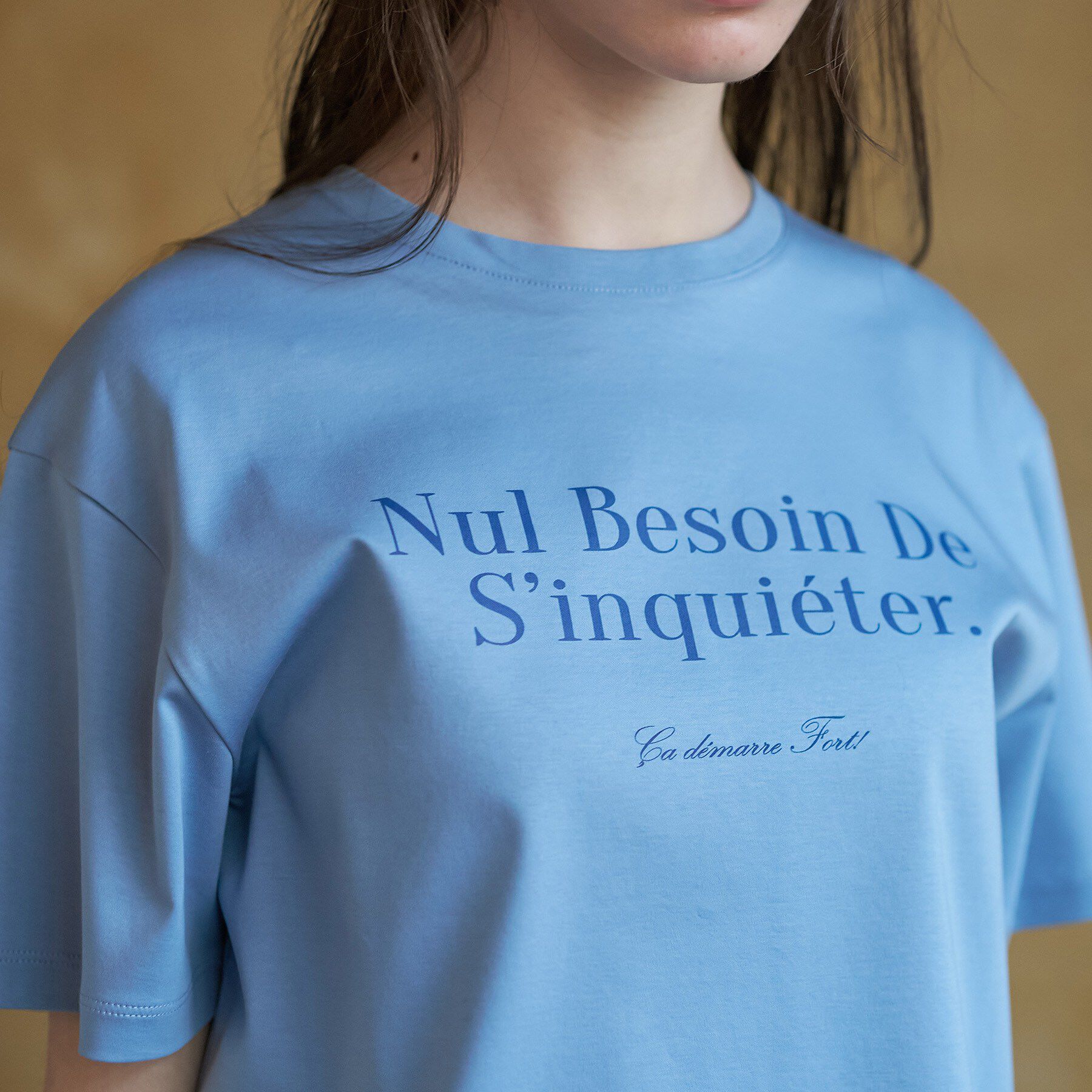 DRESSTERIOR「【接触冷感／抗菌防臭／消臭】アイスクリアコットンフレンチロゴT」|Tシャツ・カットソー|