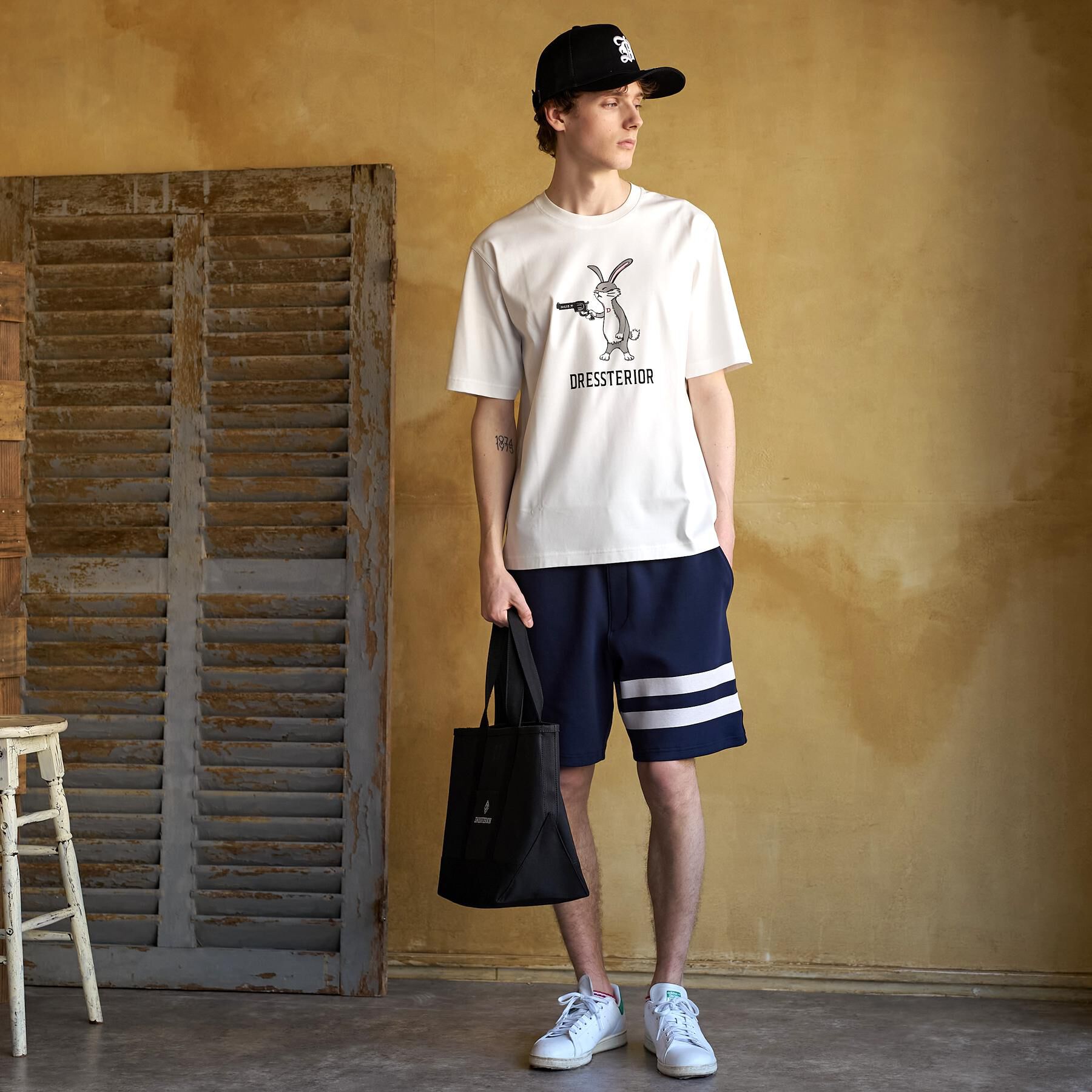 DRESSTERIOR「【接触冷感／抗菌防臭／消臭】ICE CLEAR COTTON ガンラビットTシャツ」|Tシャツ・カットソー|
