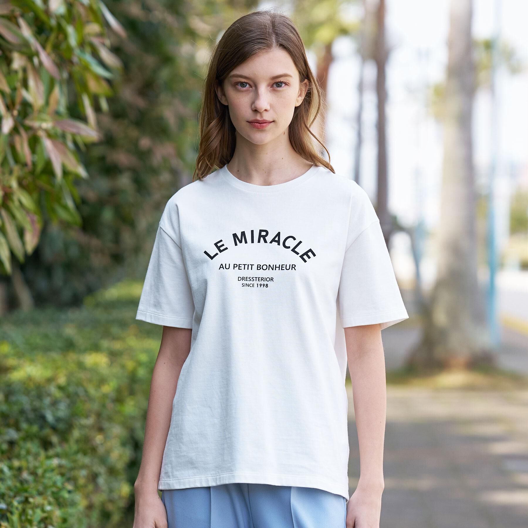 DRESSTERIOR「ル ミラクルロゴT」|Tシャツ・カットソー|オフホワイト(003