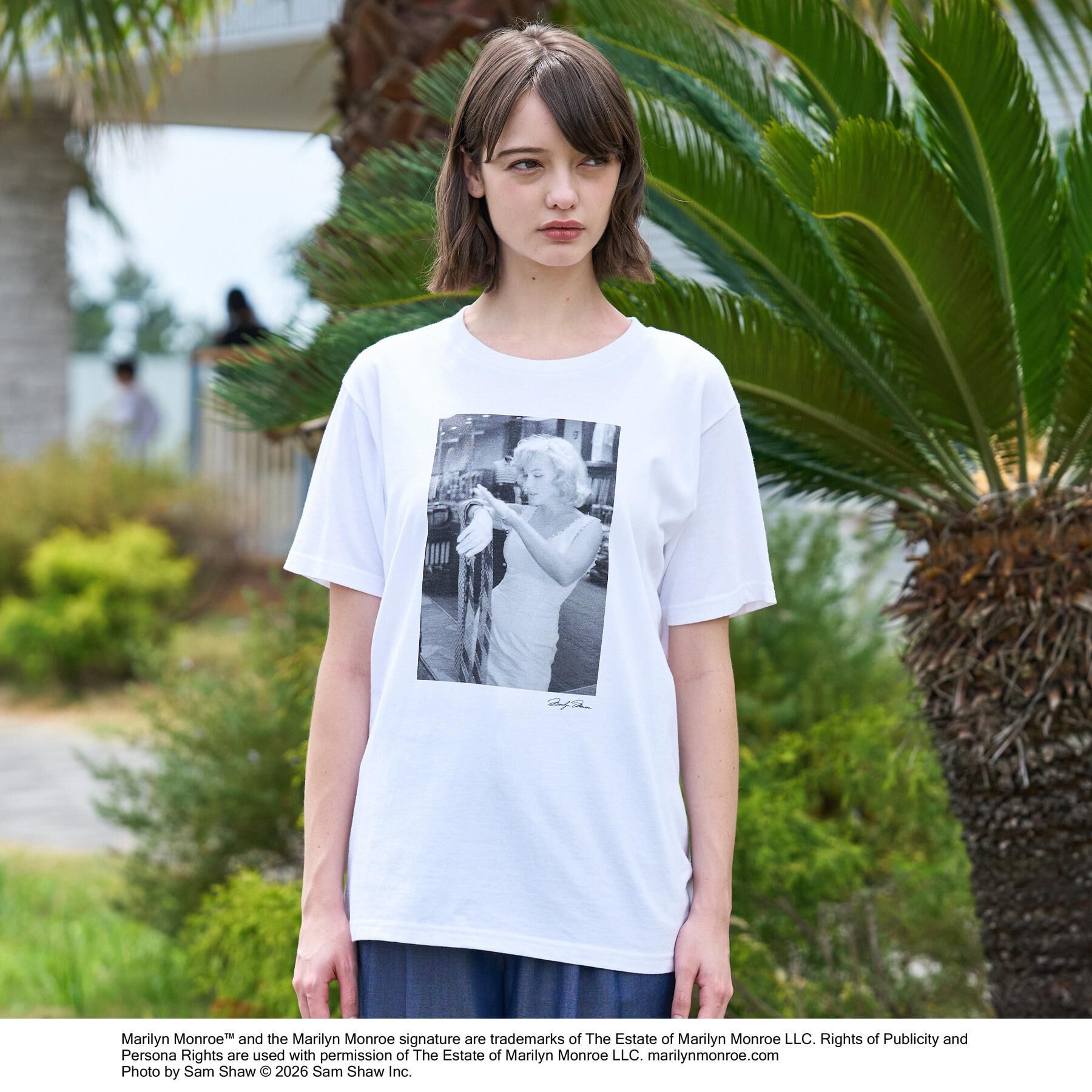 DRESSTERIOR「【別注】マリリンモンロー/モノトーンプリントTシャツ」|Tシャツ・カットソー|