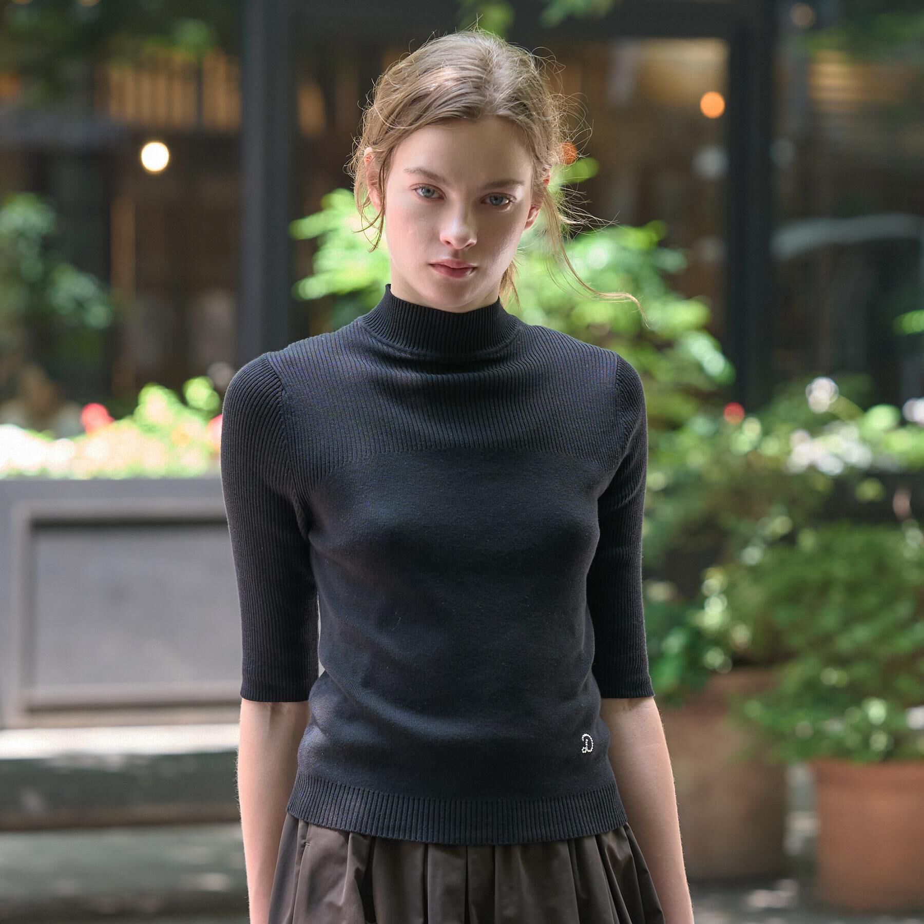 DRESSTERIOR「【接触冷感】クールタッチカットハーフスリーブプルオーバー」|ニット・セーター|