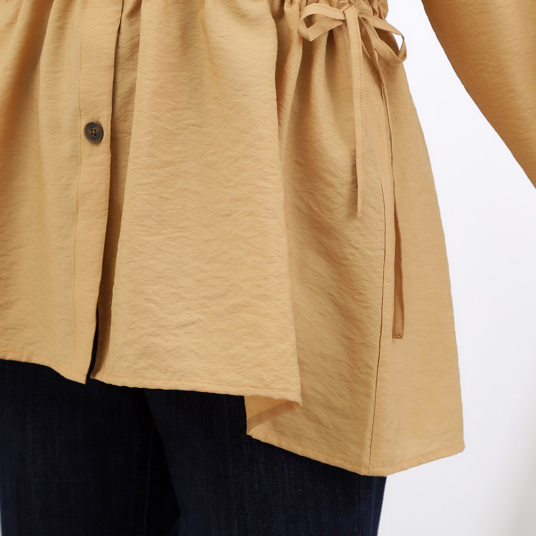 grove「高評価！【体型カバー・洗える】シアーサファリシャツジャケット」|シャツ・ブラウス|