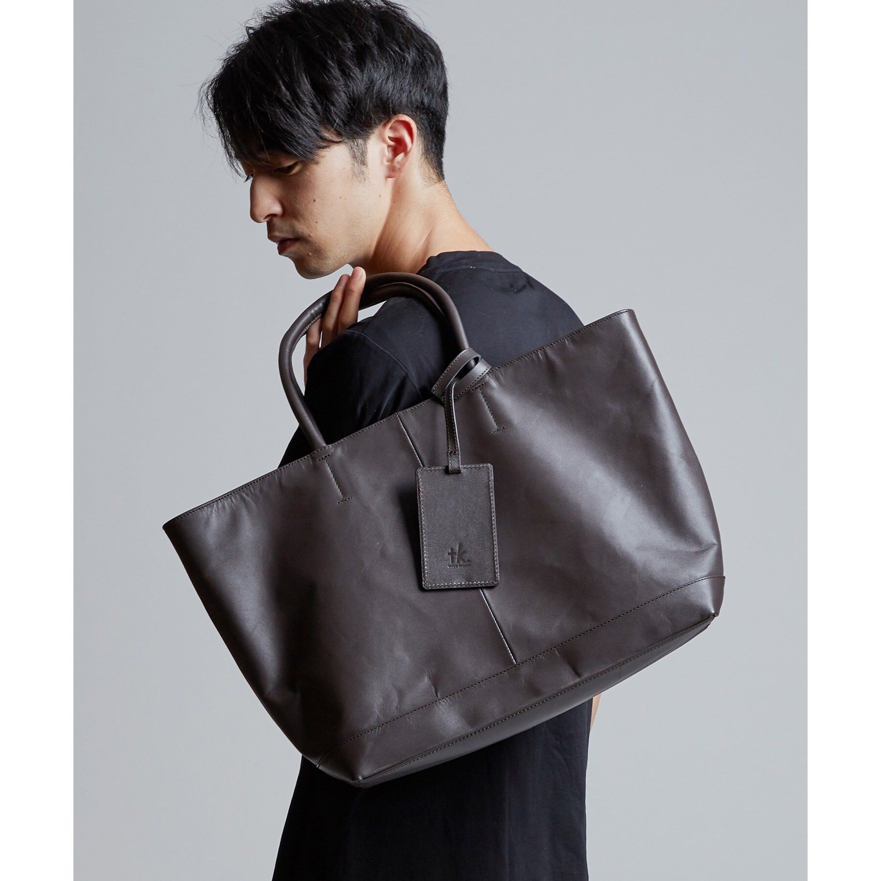 tk.TAKEO KIKUCHI「【WEB限定】レザートートバッグ/A4サイズ収納可/本革/ビジネス対応可」|トートバッグ|
