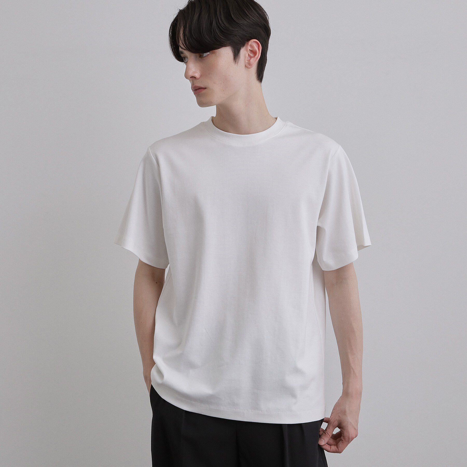 tk.TAKEO KIKUCHI「【汗シミ防止／UVカット】sweat stain proof series レギュラーTシャツ」|Tシャツ・カットソー|ホワイト(001)