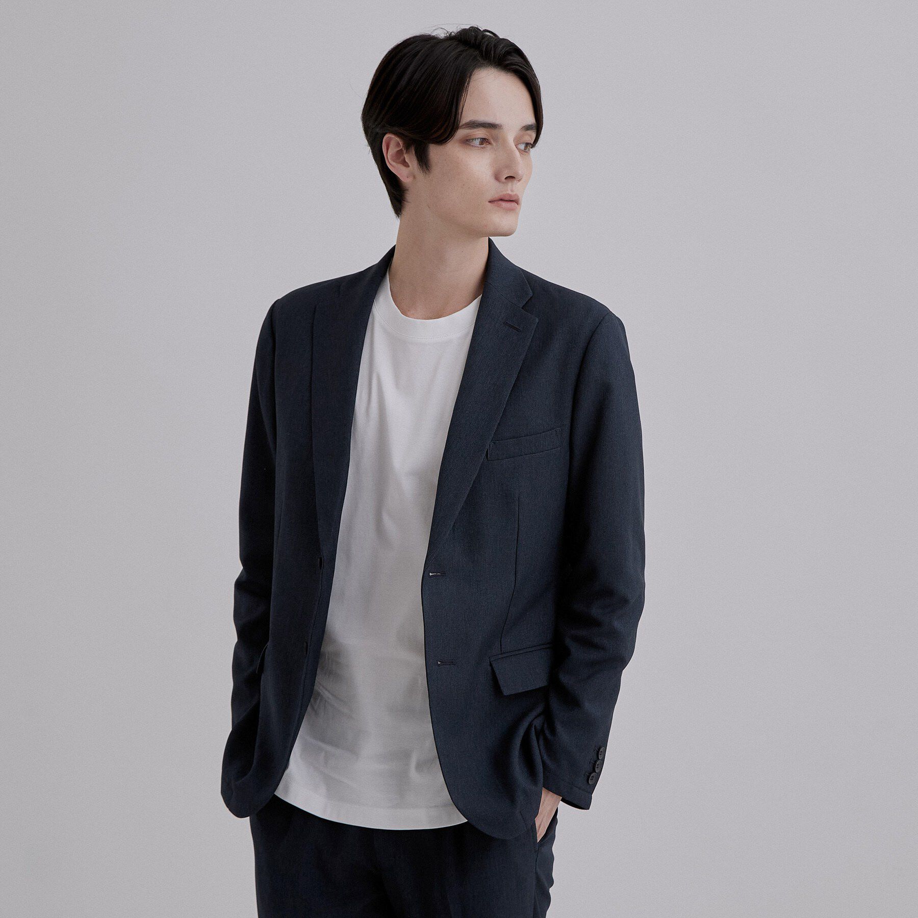 tk.TAKEO KIKUCHI「【365日対応】PINHEADシングルセットアップ/上下2点セット/ONOFF兼用/ストレッチ/洗え」|スーツ|