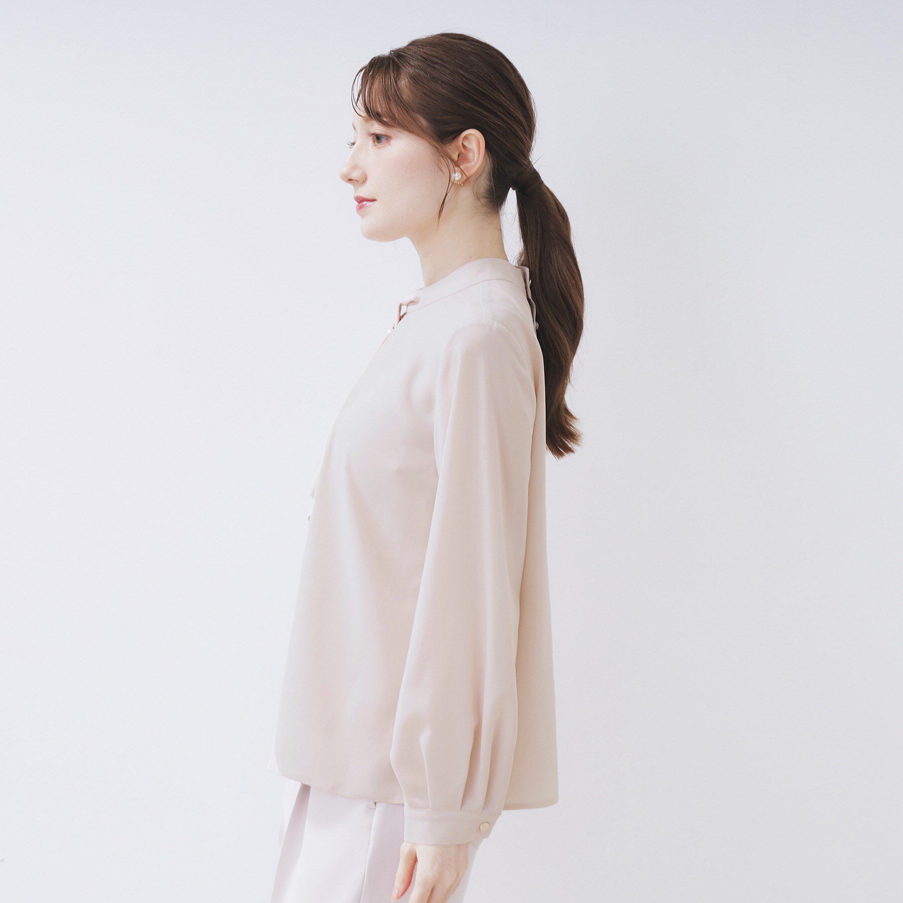 index「ボウタイタックブラウス【洗濯機OK／防シワ】《XS～3L》」|シャツ・ブラウス|