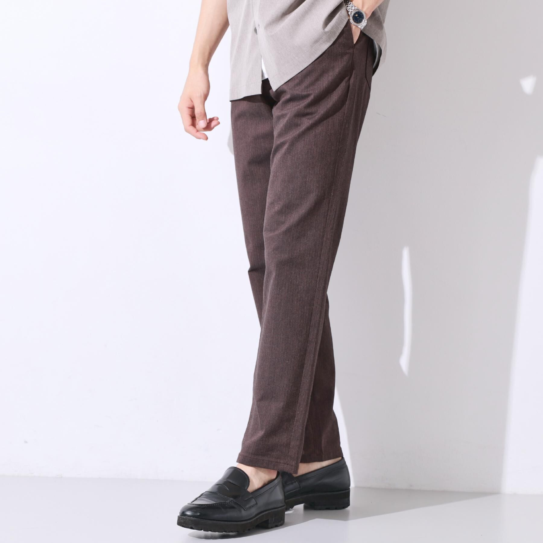 THE SHOP TK「【オールシーズン穿ける！】7DAYSストレッチへリンボンパンツ　ON&hArr;OFF兼用」|その他|