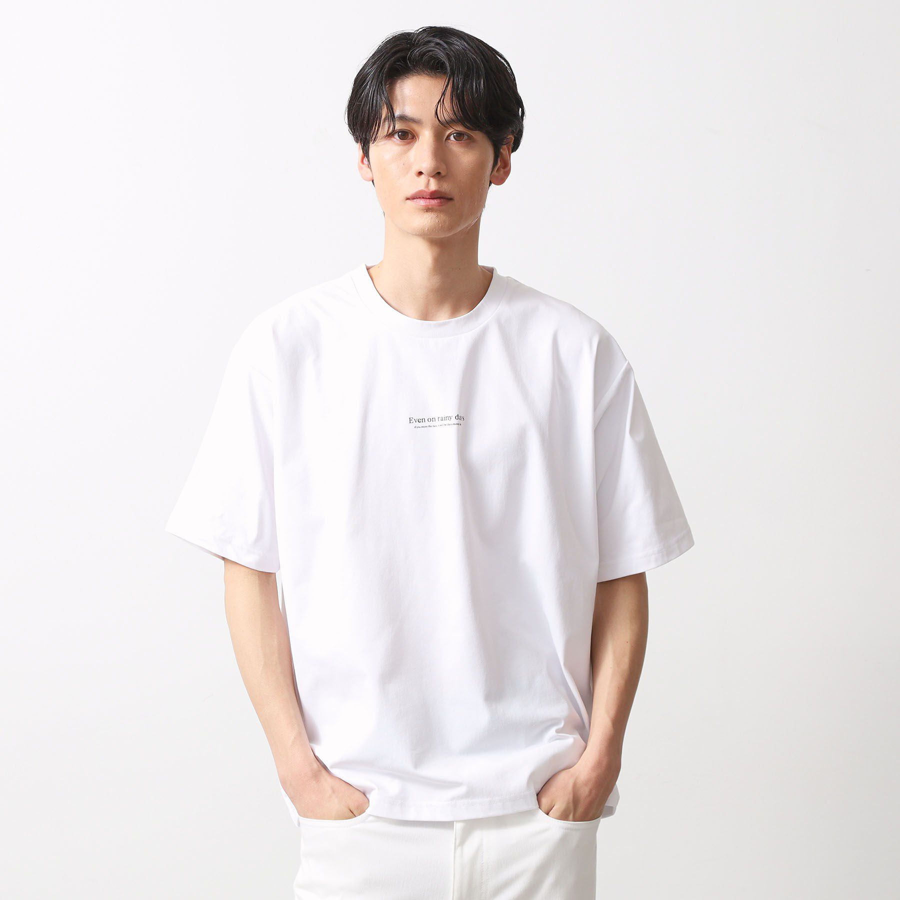 THE SHOP TK「五分袖カーディガン+半袖Tシャツセットアイテム 洗濯機OK」|カーディガン|