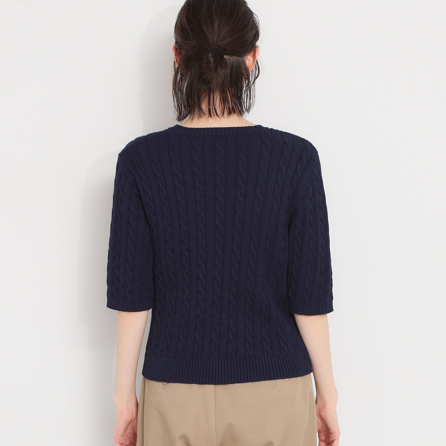 THE SHOP TK「【POLO BCS 別注】5分袖ケーブルニット」|ニット・セーター|