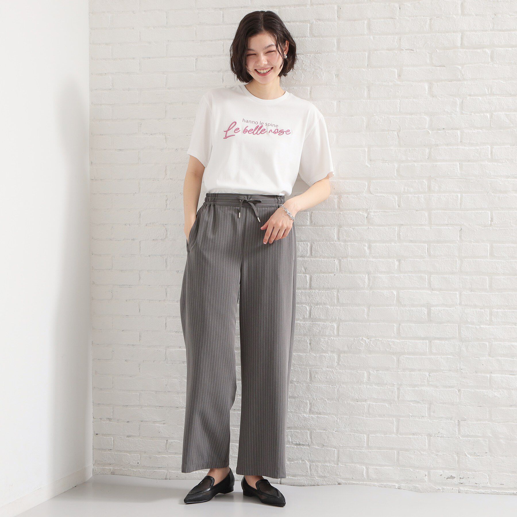 THE SHOP TK「【ひんやりさらさら】ロゴアソートクルーネックTシャツ」|Tシャツ・カットソー|
