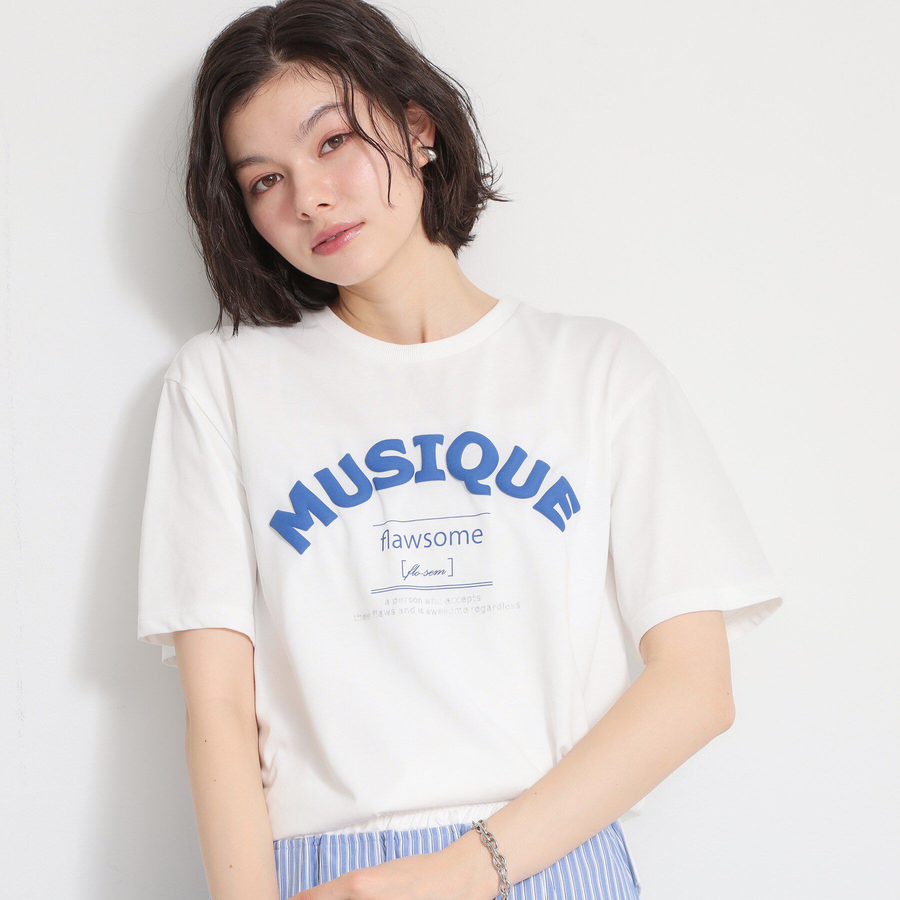 THE SHOP TK「【ひんやりさらさら】ロゴアソートクルーネックTシャツ」|Tシャツ・カットソー|