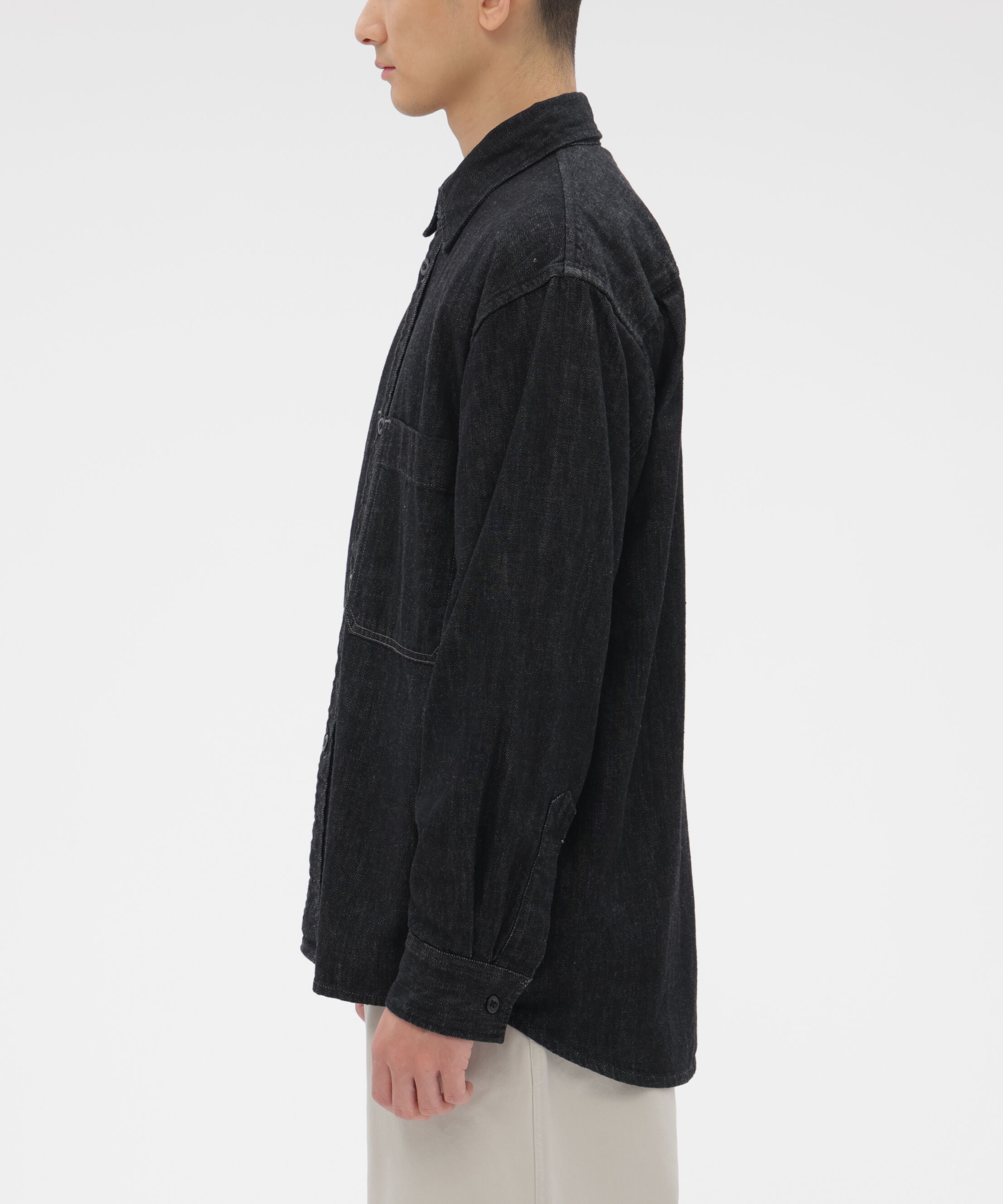 MHL.「CANTON BLACK LIGHT DENIM SHIRT」|シャツ・ブラウス|