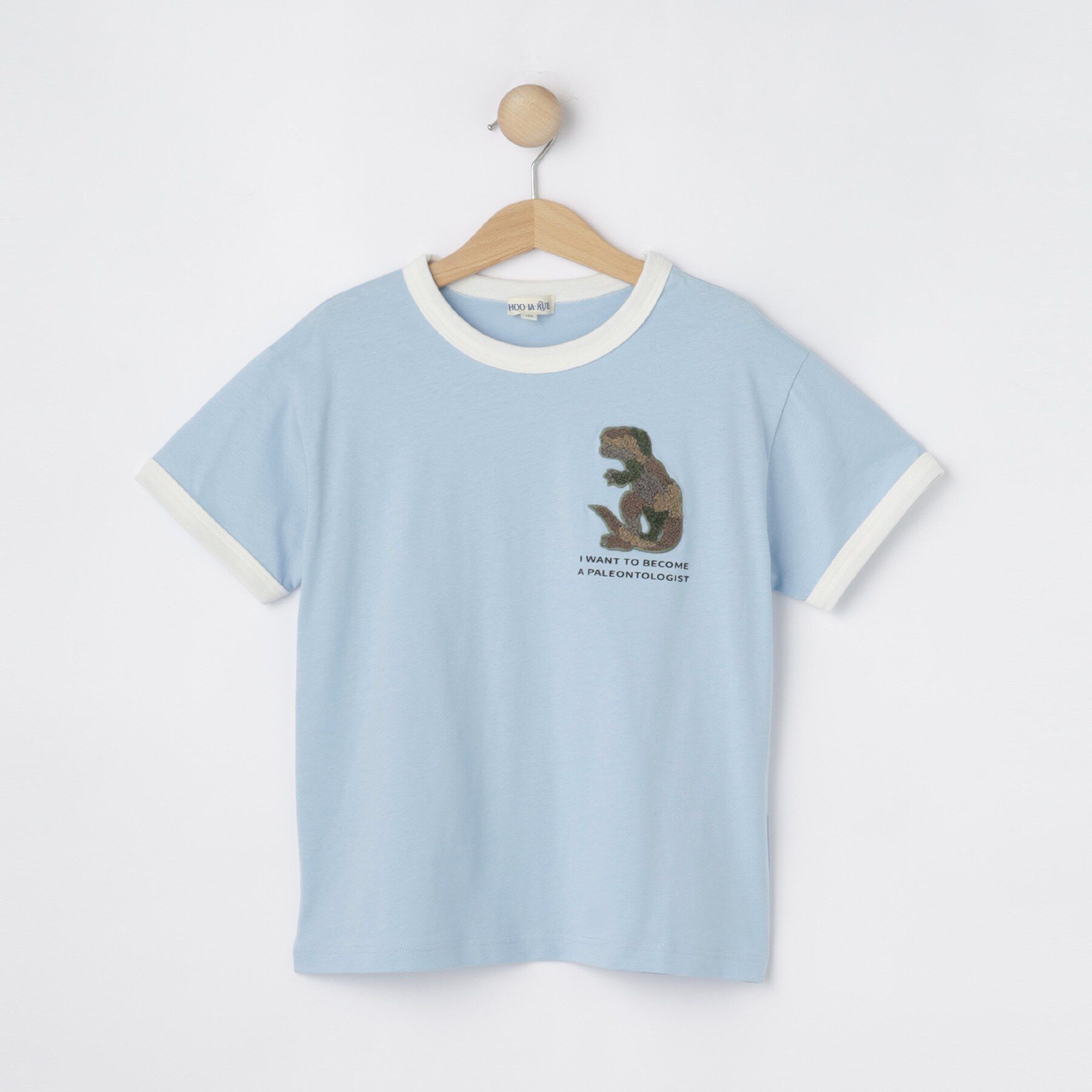 SHOO･LA･RUE「【100-120cm】サガラ恐竜Tシャツ」|Tシャツ・カットソー|サックスブルー(09