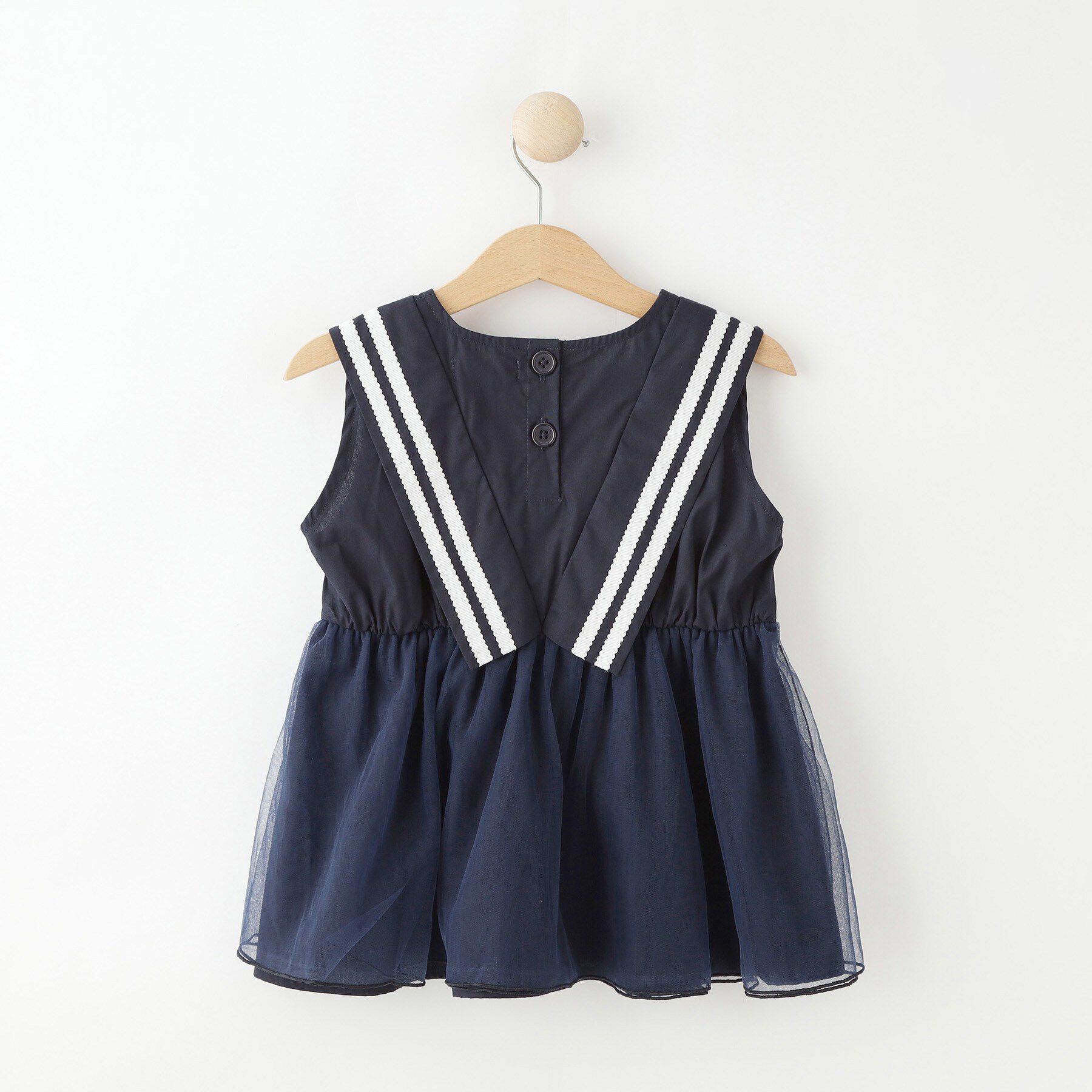 SHOO･LA･RUE「【100-130cm】チュール付きセーラーブラウス」|シャツ・ブラウス|