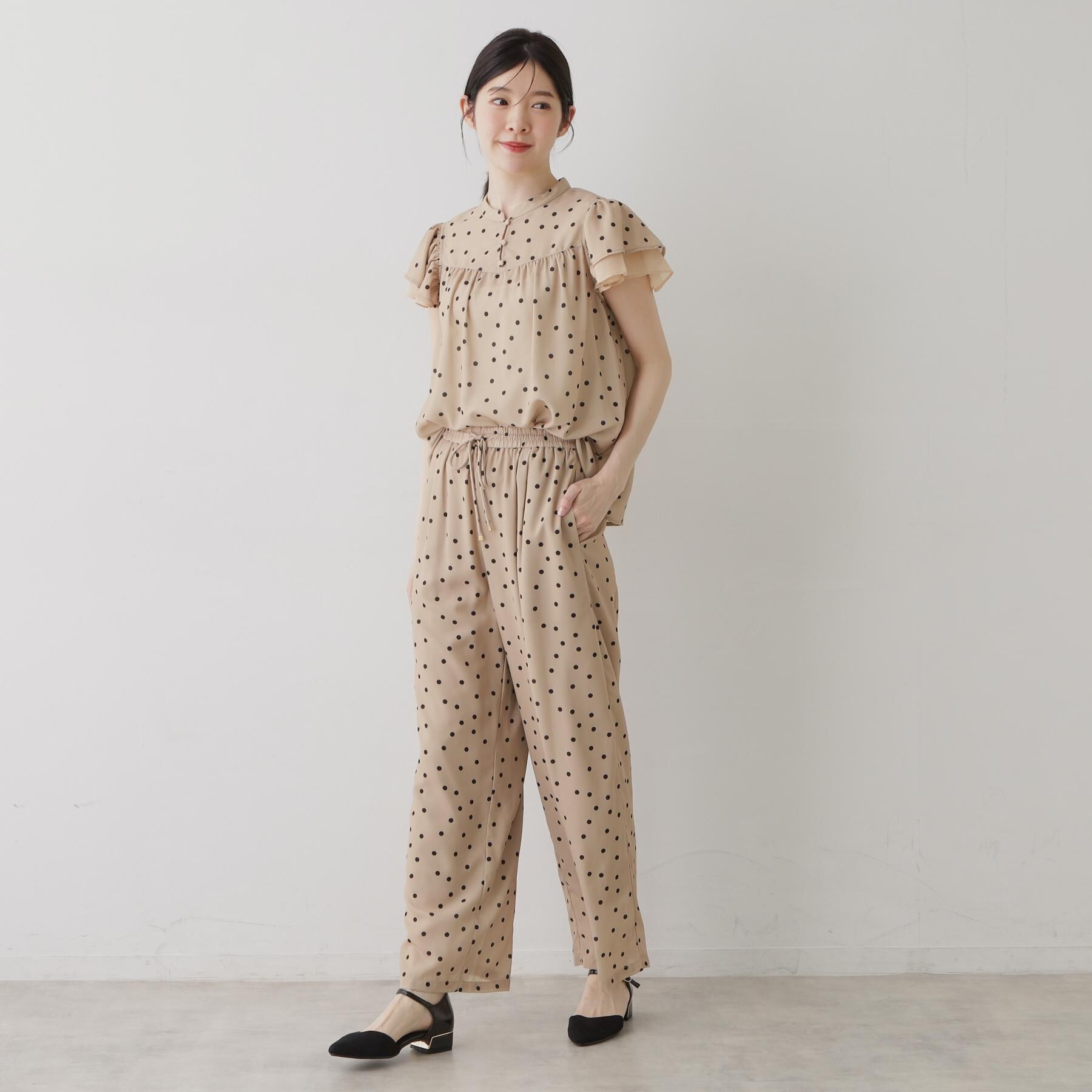 SunaUna「【リラクシー】ドット柄ワイドパンツ」|その他|