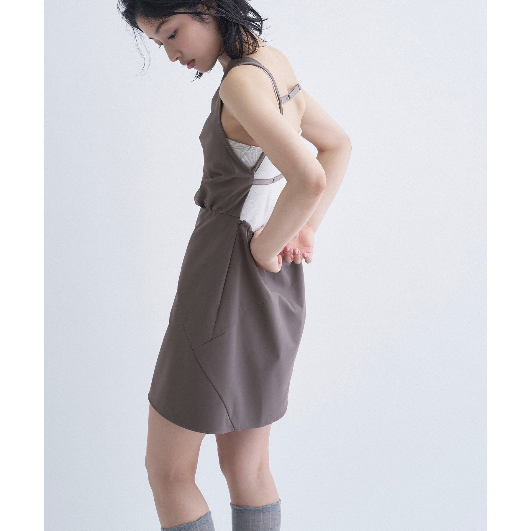 CODE A「apron dress」|ワンピース|