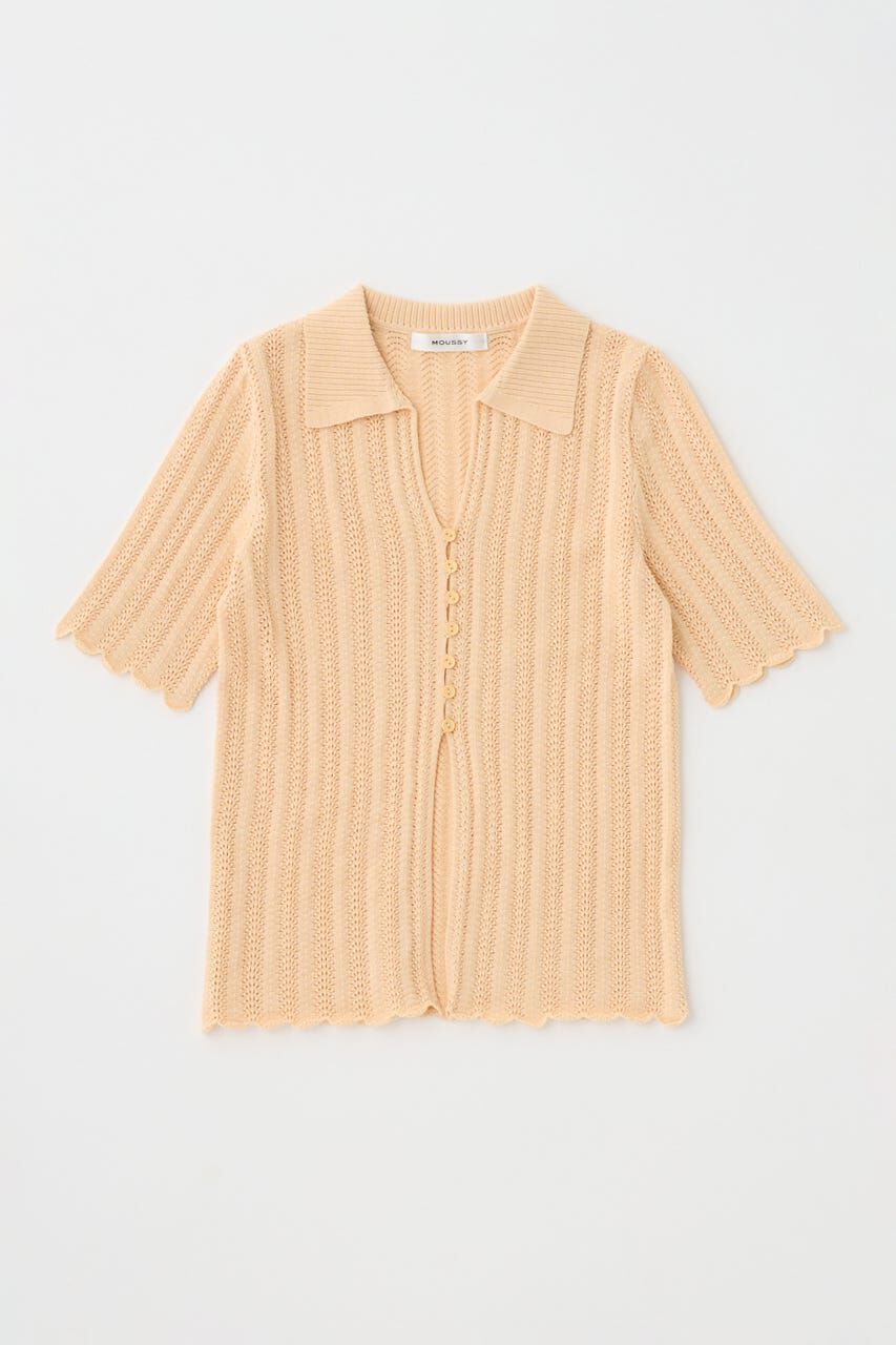 MOUSSY「COTTON KNIT OPENWORK カーディガン」|ニット・セーター|