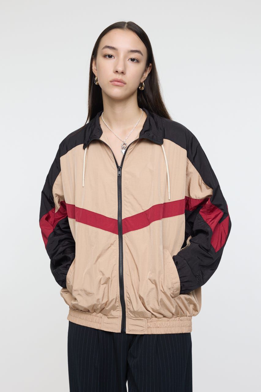 MOUSSY「SWITCHING NYLON ジャケット」|ブルゾン・スタジャン|BEG