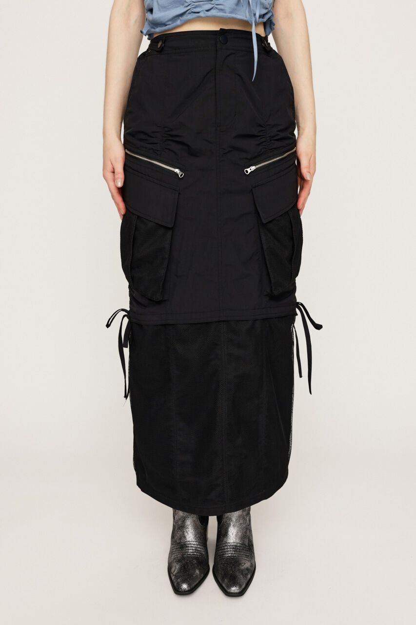 SLY「MESH DOCKING MILITALY スカート」|スカート|