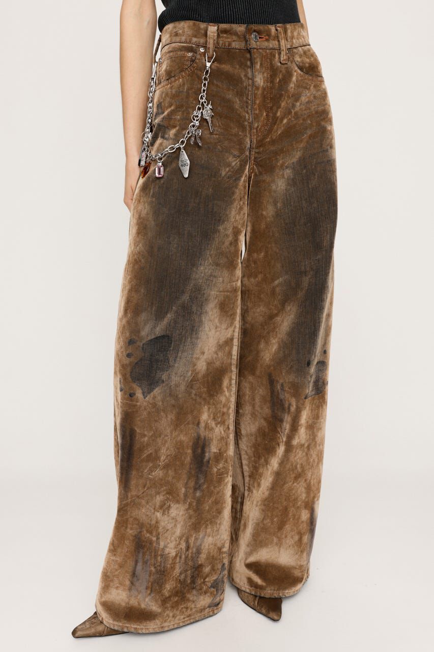 SLY「L／W VINTAGE FLOCKY DENIM パンツ」|デニム|BRN