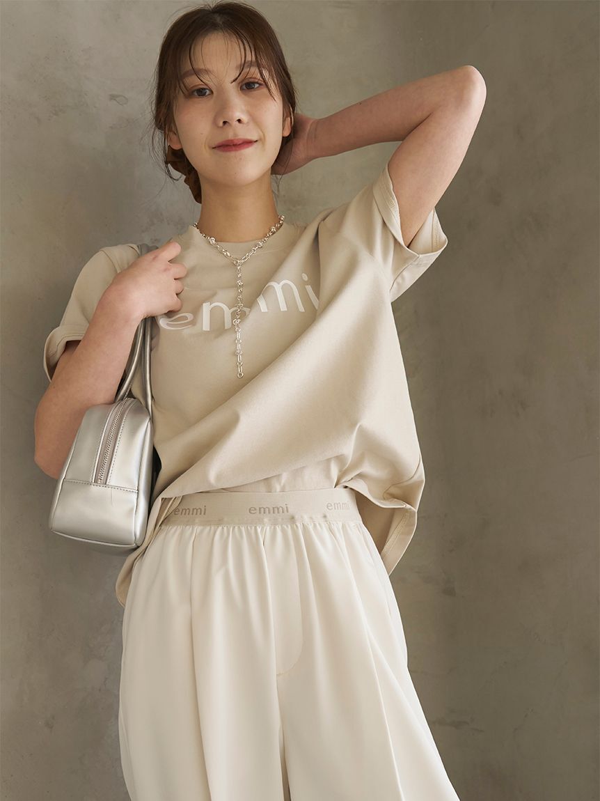 emmi atelier「ベーシックemmiロゴTシャツ」|Tシャツ・カットソー|BEG