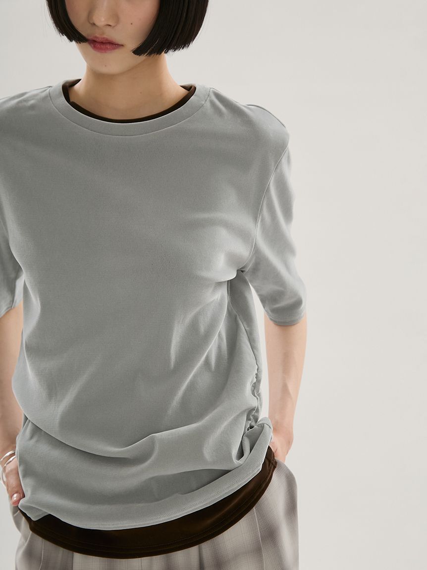 emmi atelier「フロッキーチュールハーフスリーブカットソー」|Tシャツ・カットソー|MNT