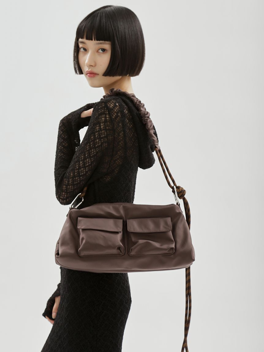 emmi atelier「【ONLINE限定カラーあり】ギャザーショルダーコードバッグ」|ショルダー・メッセンジャー|