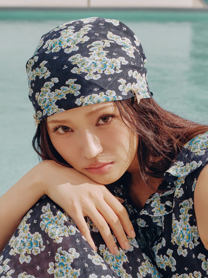 LILY BROWN「【LILY BROWN&times;ANNA SUI】プリントスカーフ」|バンダナ・スカーフ|NVY