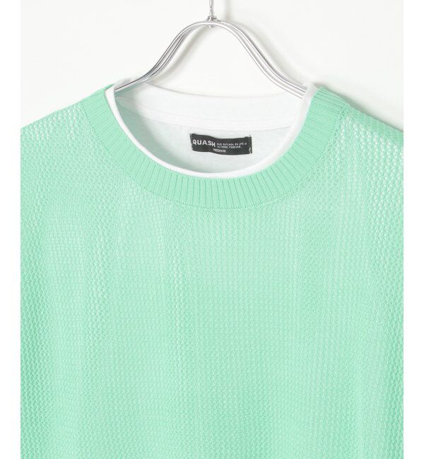 VENCE share style「【2点セット】メッシュニットベストアンサンブルTシャツ」|Tシャツ・カットソー|