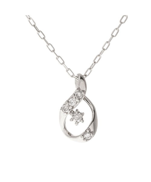 Samantha Tiara「K18 WG ダイヤドロップネックレス」|ネックレス|K18 WG