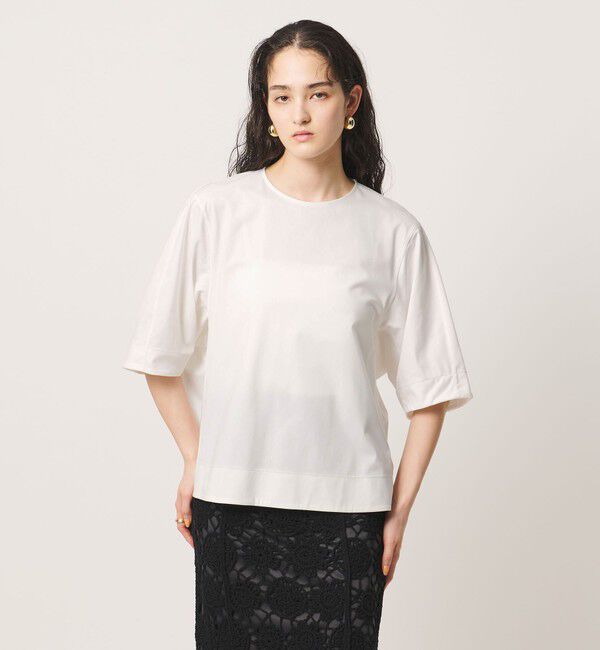 UNITED ARROWS「トリコット フォーム Tシャツ」|Tシャツ・カットソー|OFF WHITE