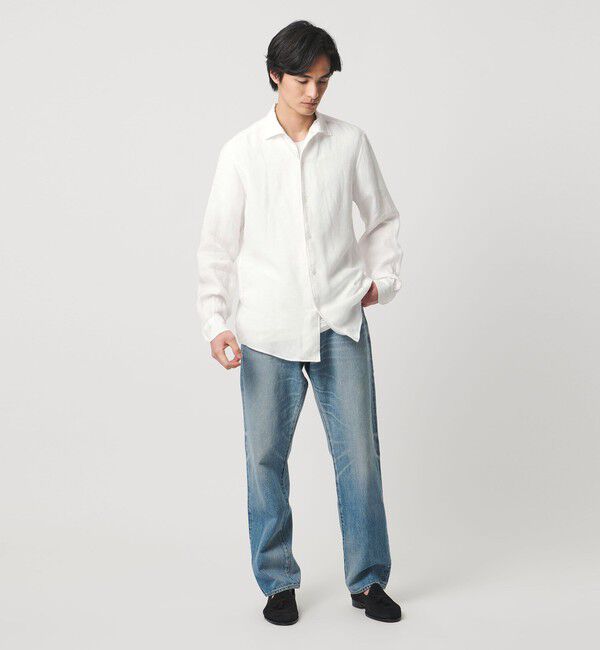 UNITED ARROWS「LIBECO リネン オープンカラー シャツ」|シャツ・ブラウス|