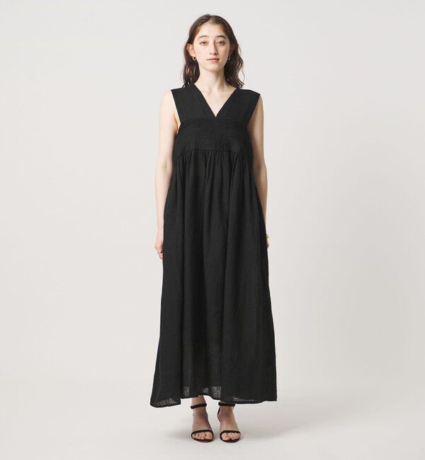UNITED ARROWS「エンブロイダリー ノースリーブ ワンピース」|ワンピース|