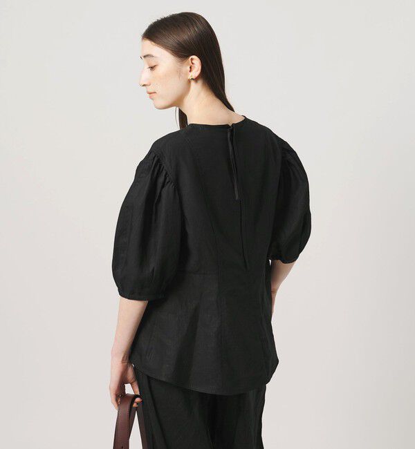 UNITED ARROWS「リネン フレア パフスリー ブブラウス ‐ウォッシャブル‐」|シャツ・ブラウス|