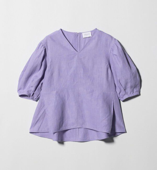 UNITED ARROWS「リネン フレア パフスリー ブブラウス ‐ウォッシャブル‐」|シャツ・ブラウス|