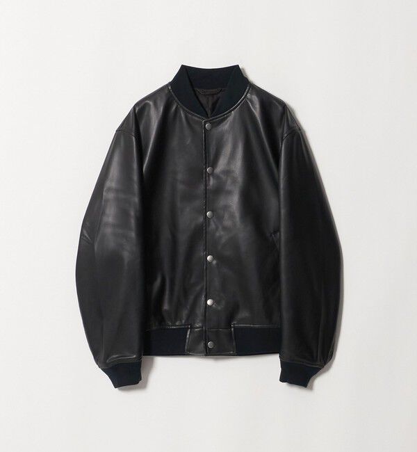 UNITED ARROWS「レザーライク ボンバージャケット」|ブルゾン・スタジャン|