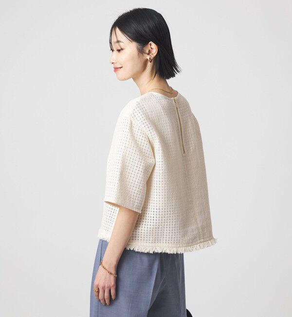 UNITED ARROWS green label relaxing「ラティス ツイードライク プルオーバー」|シャツ・ブラウス|