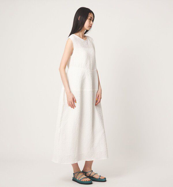 EMMEL REFINES「＜EMMEL REFINES＞EM フクレジャガード ノースリーブ ワンピース」|ワンピース|