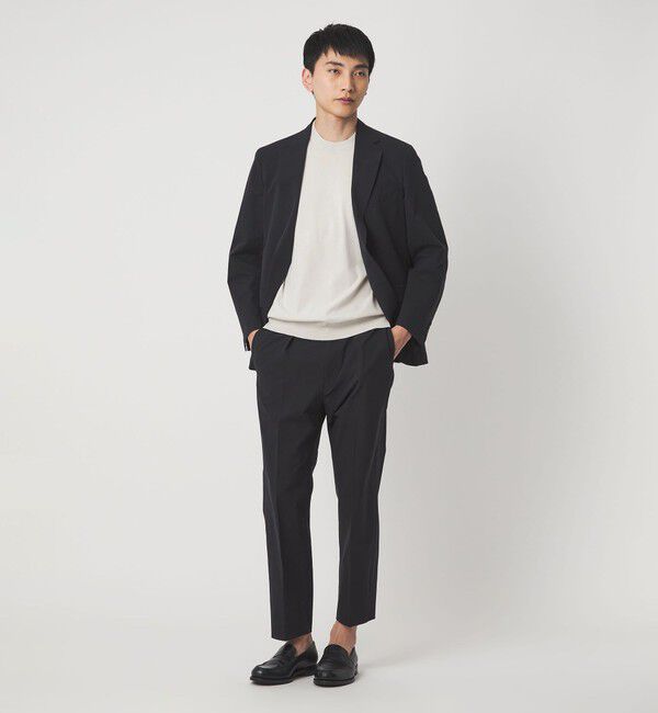 UNITED ARROWS green label relaxing「A+ プレーン 18G ビズ クルーネック 半袖ニット -ウォッシャブル-」|ニット・セーター|